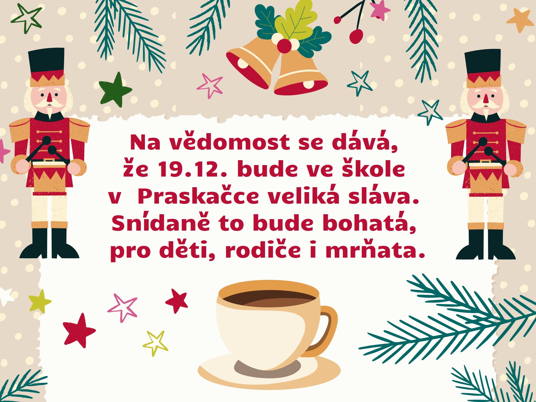 Přečtete si více ze článku 19.12.2024 Vánoční snídaně